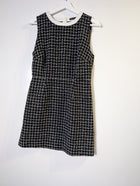 Portmans Sleeveless Tweed Check Dress Black and White Size 10 - Image 7