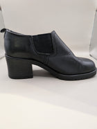 CANDY Black Leather Ankle Boots Women's Chelsea Heel - Image 4