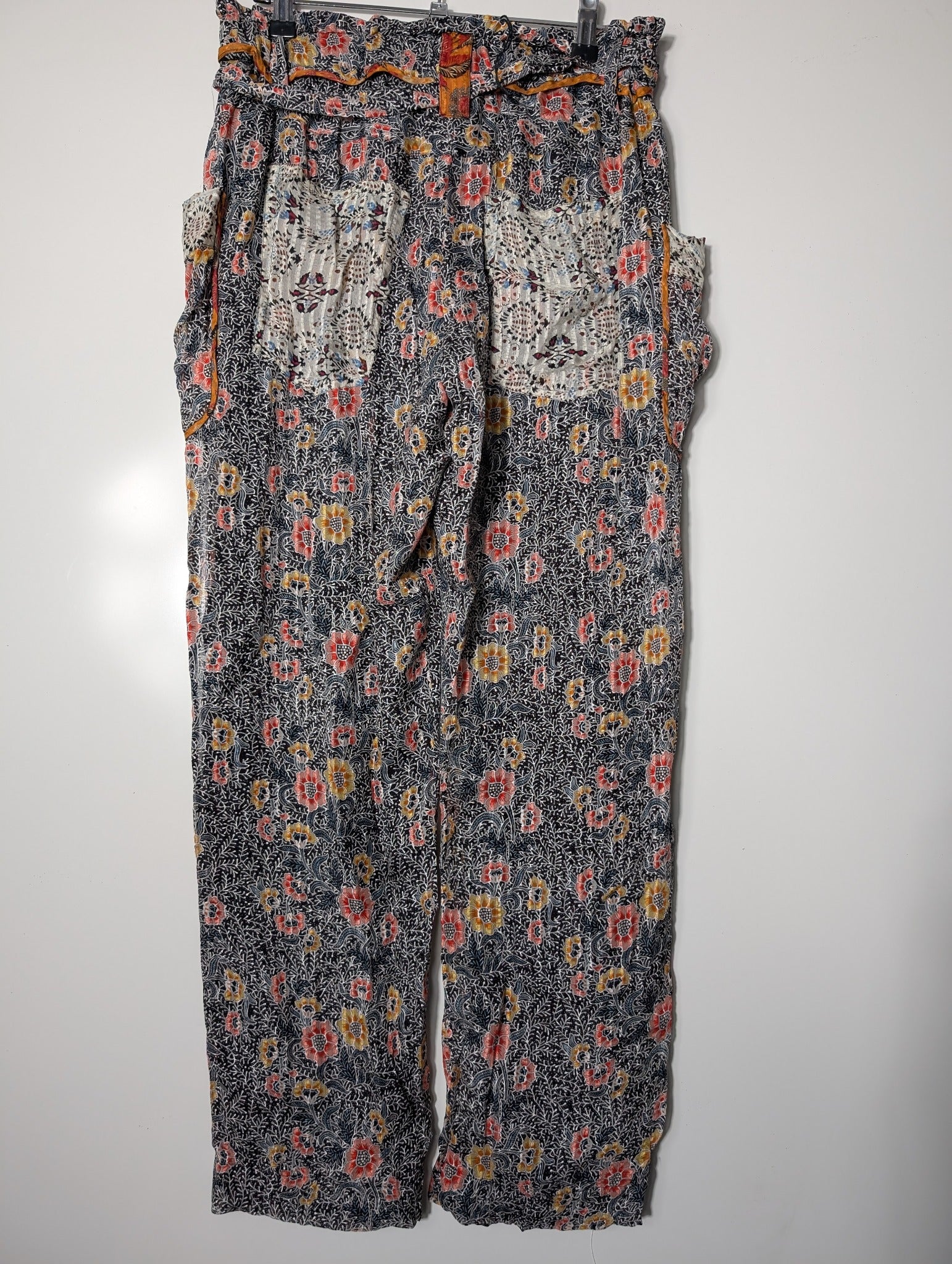 Isabel Marant Floral Silk Wide Leg Pants Women's Size 38 - Image 4