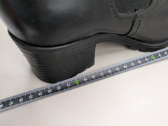 CANDY Black Leather Ankle Boots Women's Chelsea Heel - Image 7