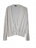 SABA Eyelet Wrap Cardigan White Size 12 - Image 1