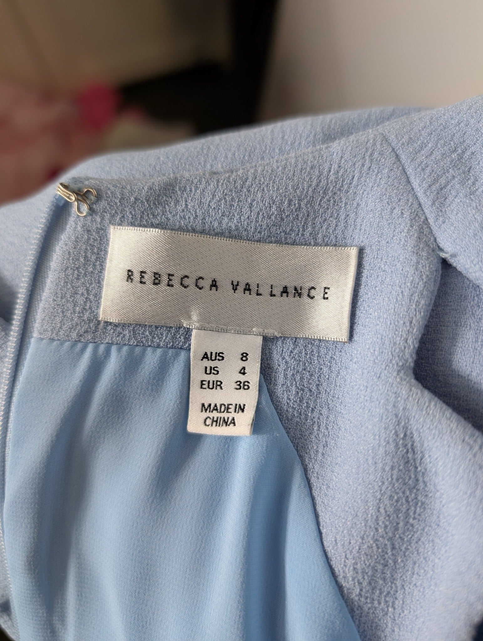 Rebecca Vallance Scalloped Cutout Blouse Light Blue AU 8 - Image 5