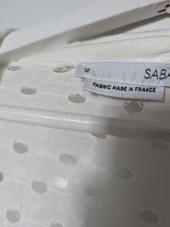 SABA Eyelet Wrap Cardigan White Size 12 - Image 4