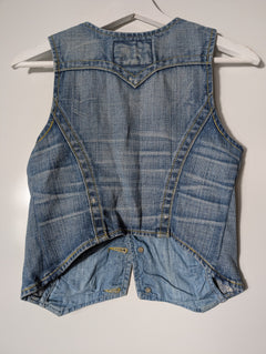 True Religion Women's Distressed Denim Vest Blue Size XS - Image 7