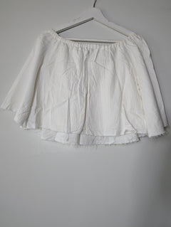Viktoria & Woods Off-The-Shoulder Gauze Crop Top White Size 0 - Image 5