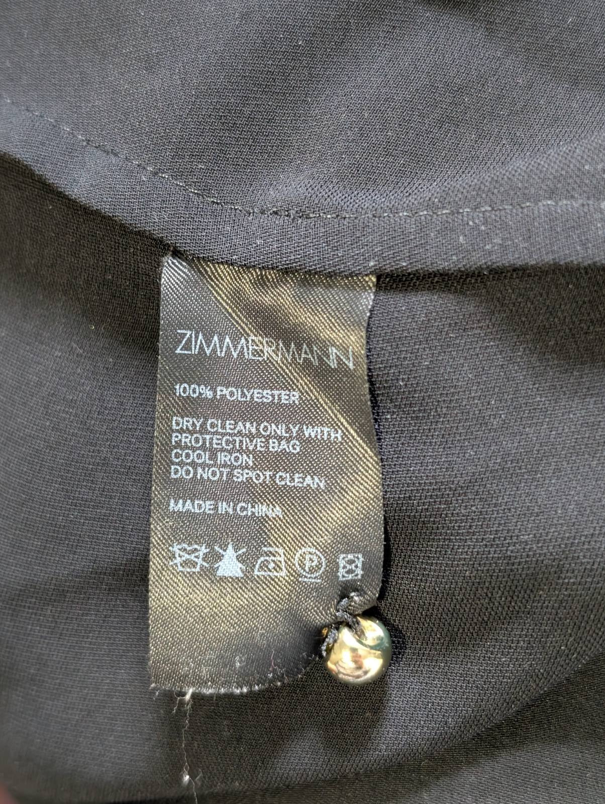 Zimmermann Black Blouse with Gold Hardware Detail Size 1 - Image 6