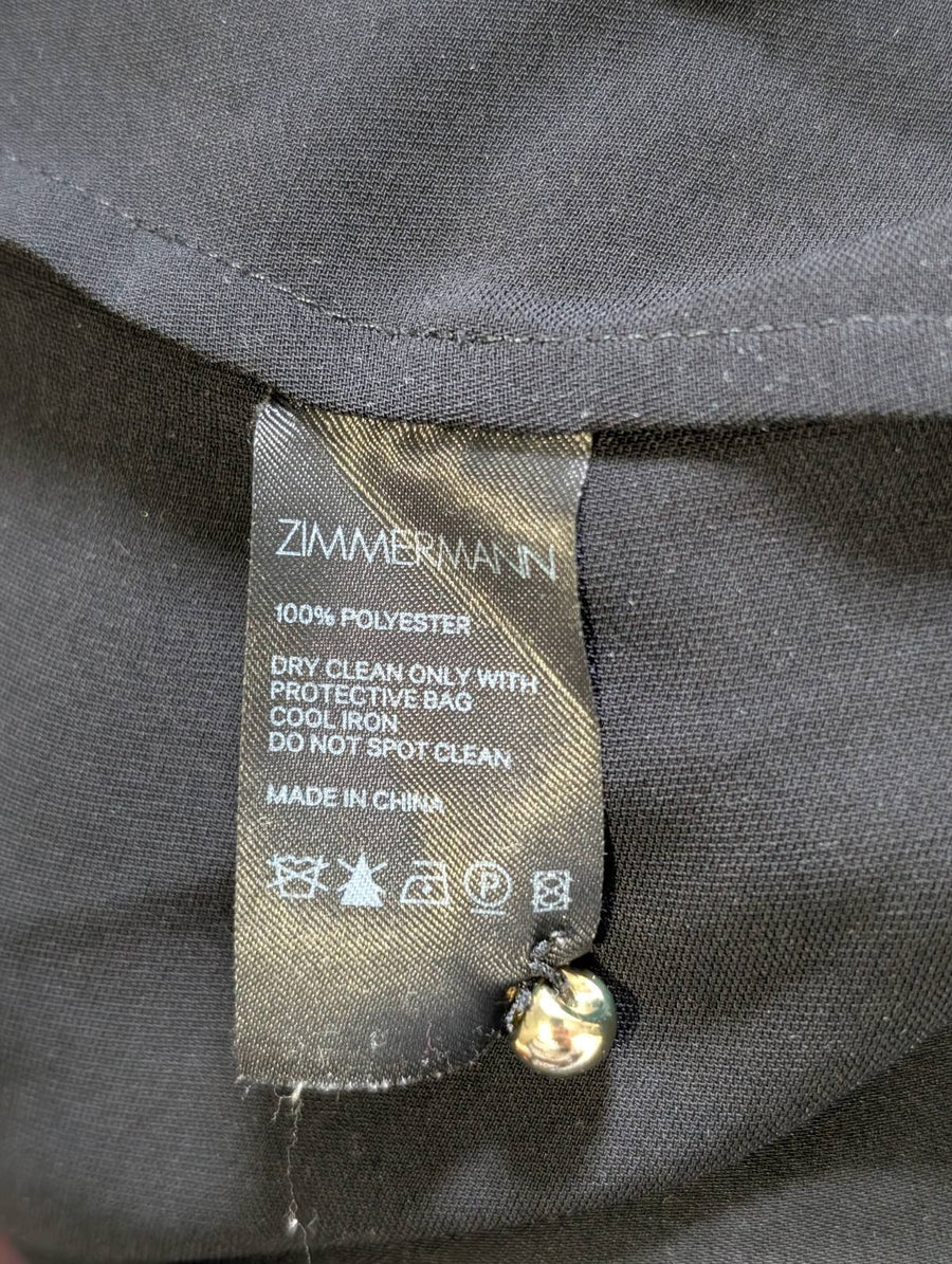 Zimmermann Black Blouse with Gold Hardware Detail Size 1 - Image 6