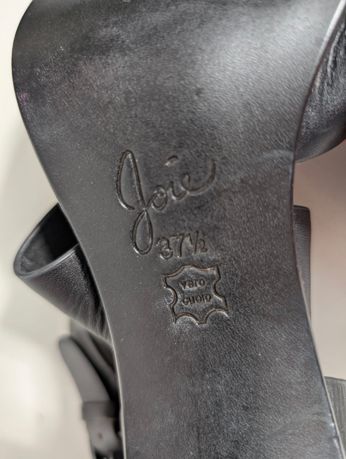 Joie Leather Block Heel Sandals - Sophisticated Crisscross Design - Image 3