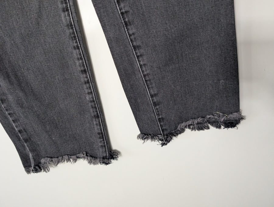 Ksubi High-Rise Denim Jeans Washed Black Raw Hem Size 23 - Image 3
