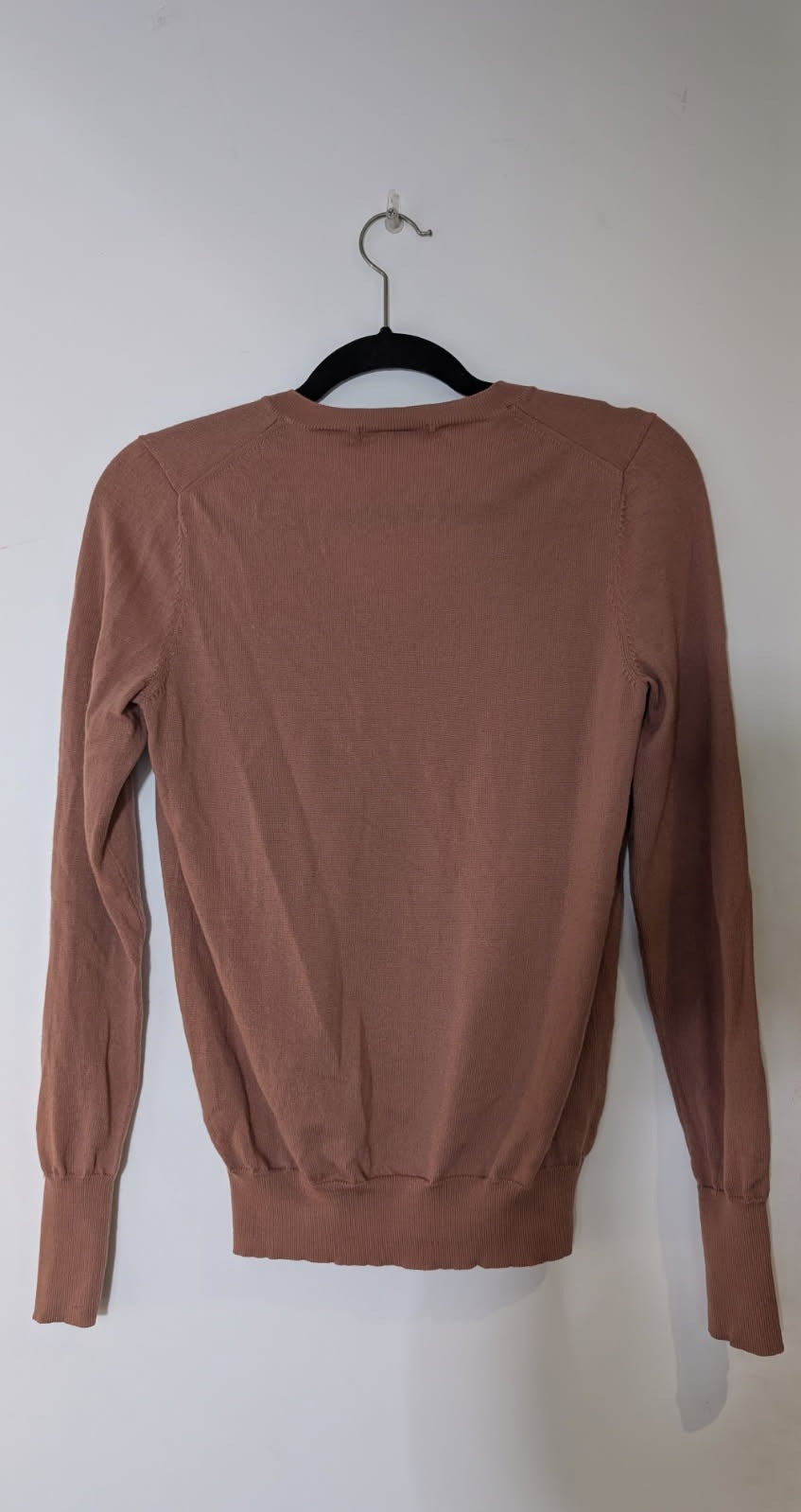 Uniqlo Extra Fine Merino Wool V-Neck Sweater - Beige Women's Size S - Image 2