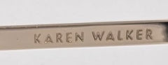 Karen Walker Maze 1507 Sunglasses - Black & Gold Round Frames - Image 3