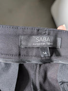 SABA Women's Slim Fit Trousers Black Size 14 - Image 2