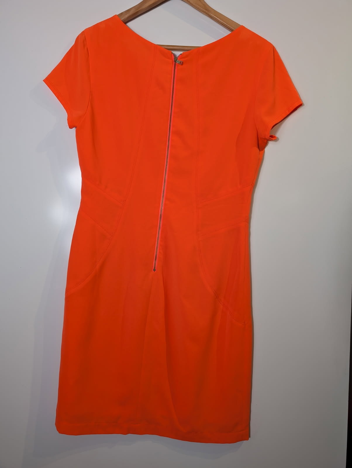 Victoria Beckham for Target Orange Short Sleeve Sheath Dress - US 4 - Image 3