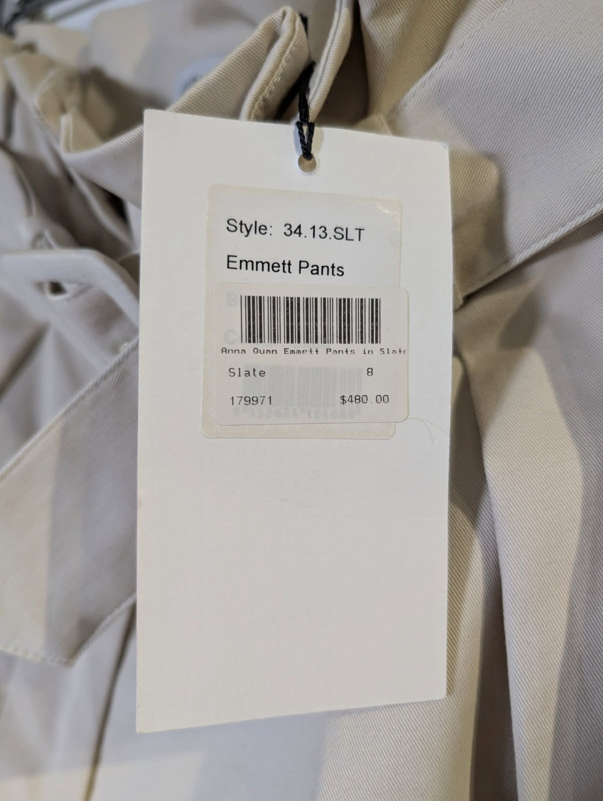 Anna Quan Emmett Wide-Leg Trousers Beige Size 8 - Image 2