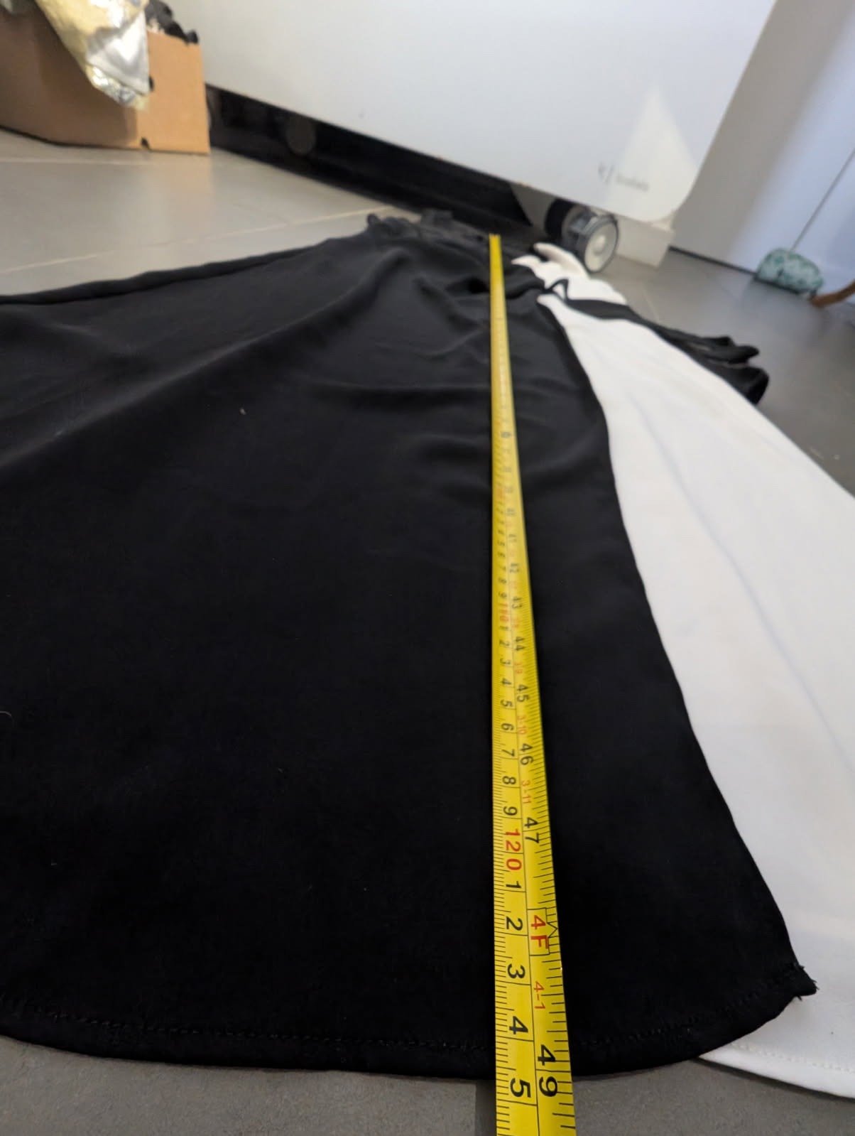 Mango MNG Black and White Colorblock Wrap Dress - Size L - Image 3