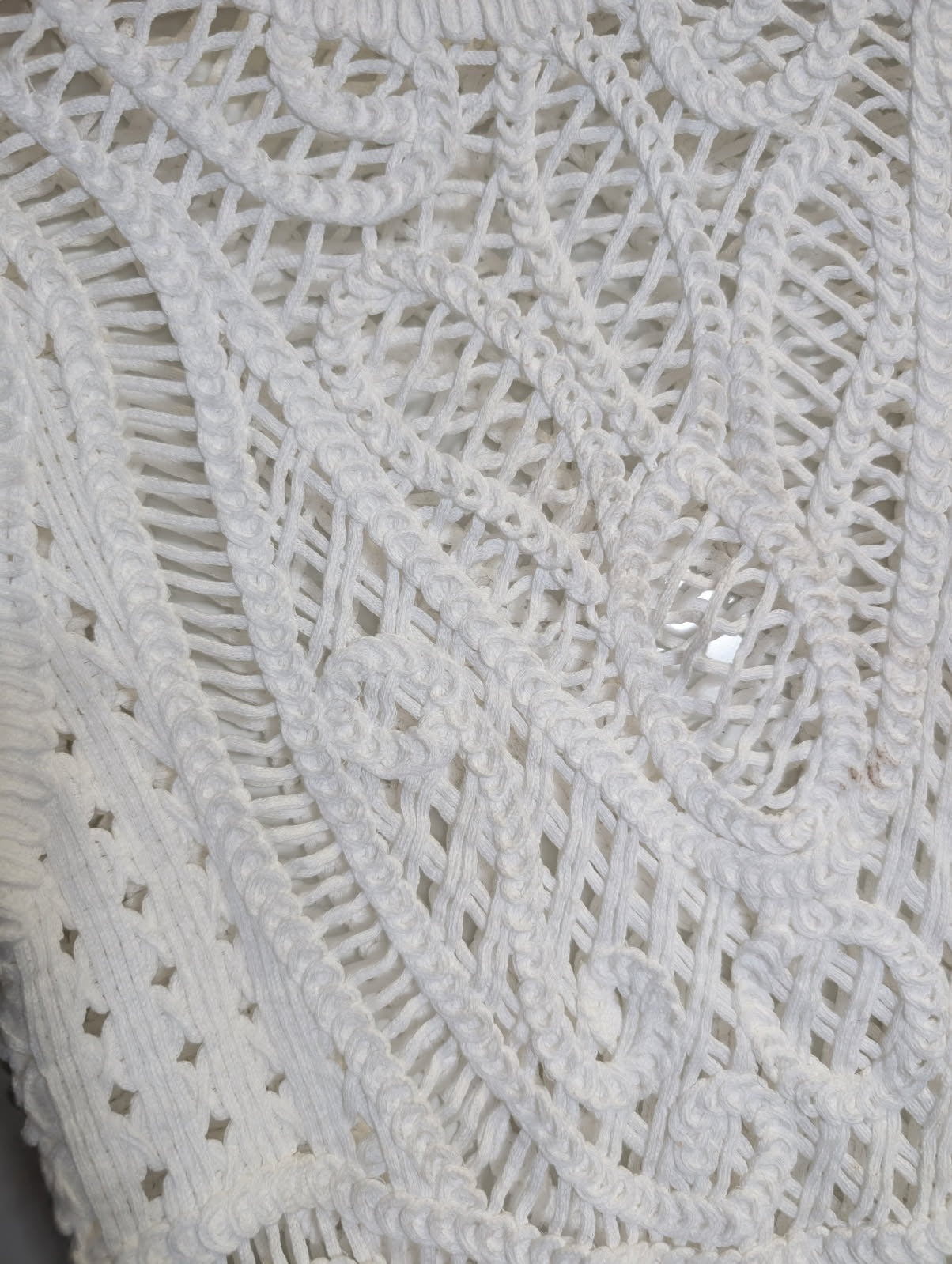 Marcs Crochet Knit Short Sleeve Top White - Image 3
