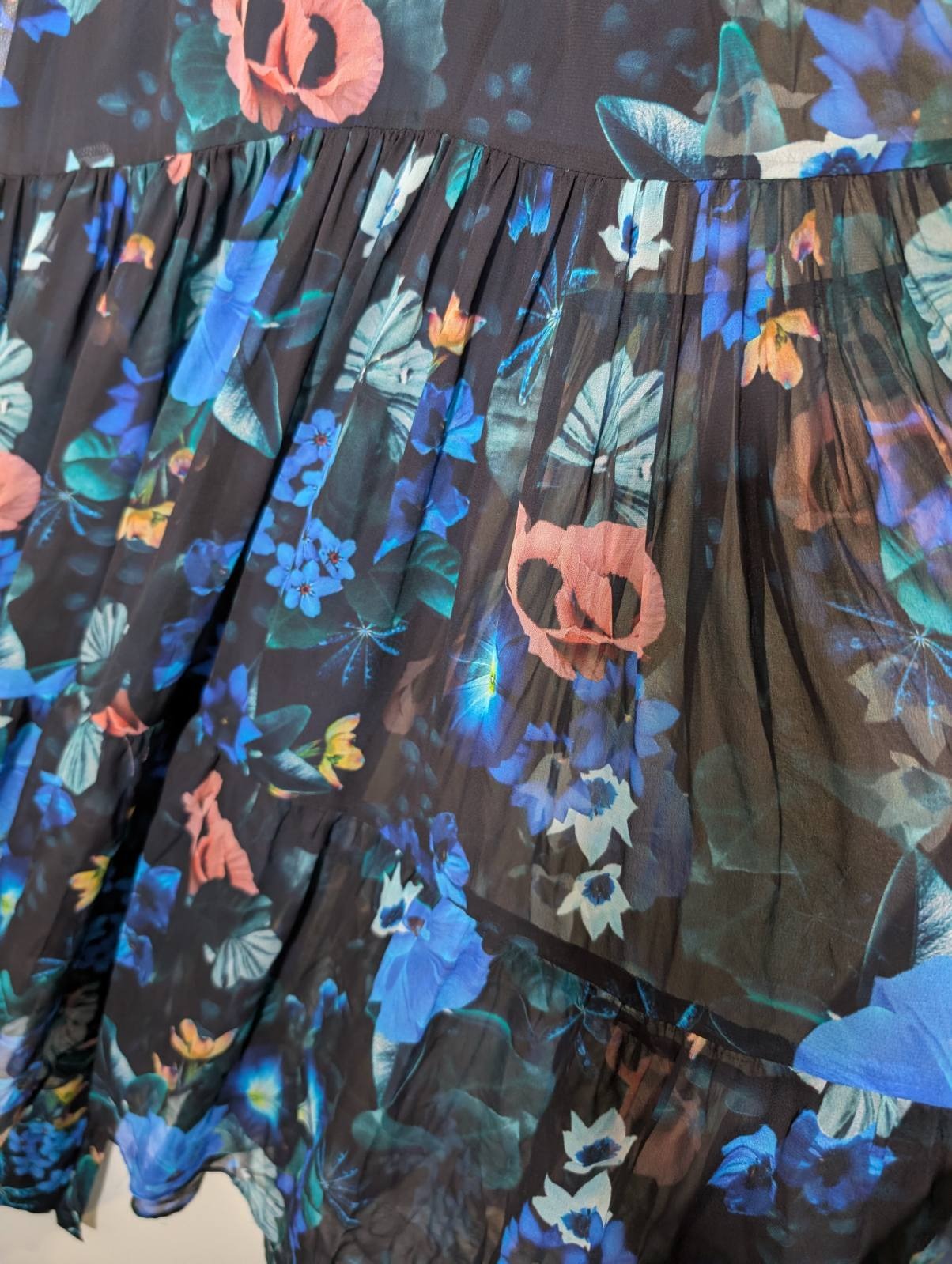 Ginger & Smart Floral Silk Chiffon Midi Dress - Size 8 - Image 3