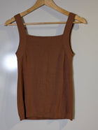 Elka Collective Knit Tank Top Brown Ribbed Sleeveless Women's AU 10 - Image 2