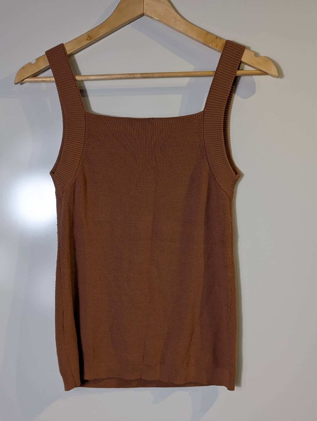 Elka Collective Knit Tank Top Brown Ribbed Sleeveless Women's AU 10 - Image 2