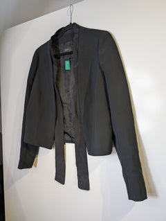 Joseph Open Front Cropped Blazer Jacket Black EU 40 - Image 2