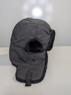 Penfield Trapper Hat - Black Faux Fur Lined Winter Cap L/XL - Image 2