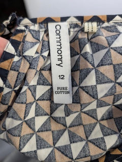Commonry Geometric Print Blouse Women's Size 12 - Image 3