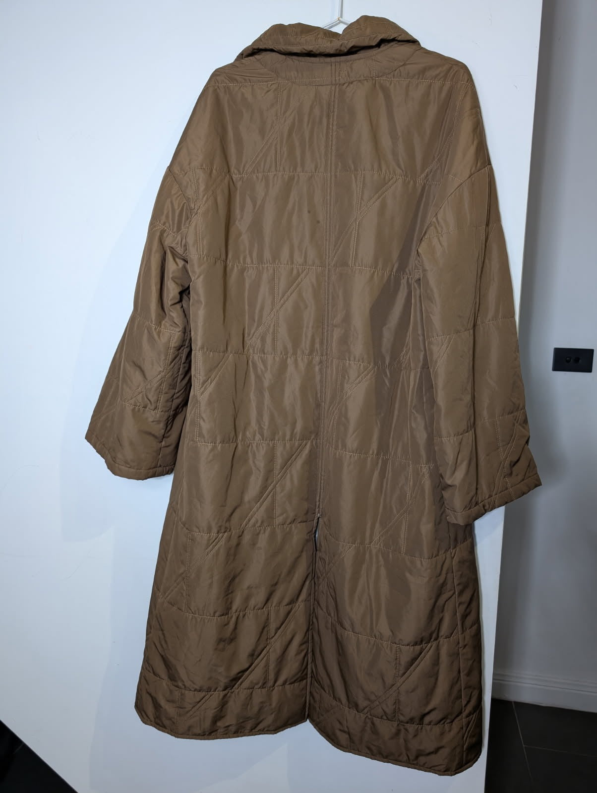 Ginger & Smart Quilted Long Coat - Tan Women's Size 8 - Image 2
