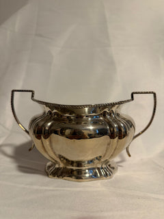 Vintage Silver-Plated Sugar Bowl Two-Handled Scalloped Edge - Image 2
