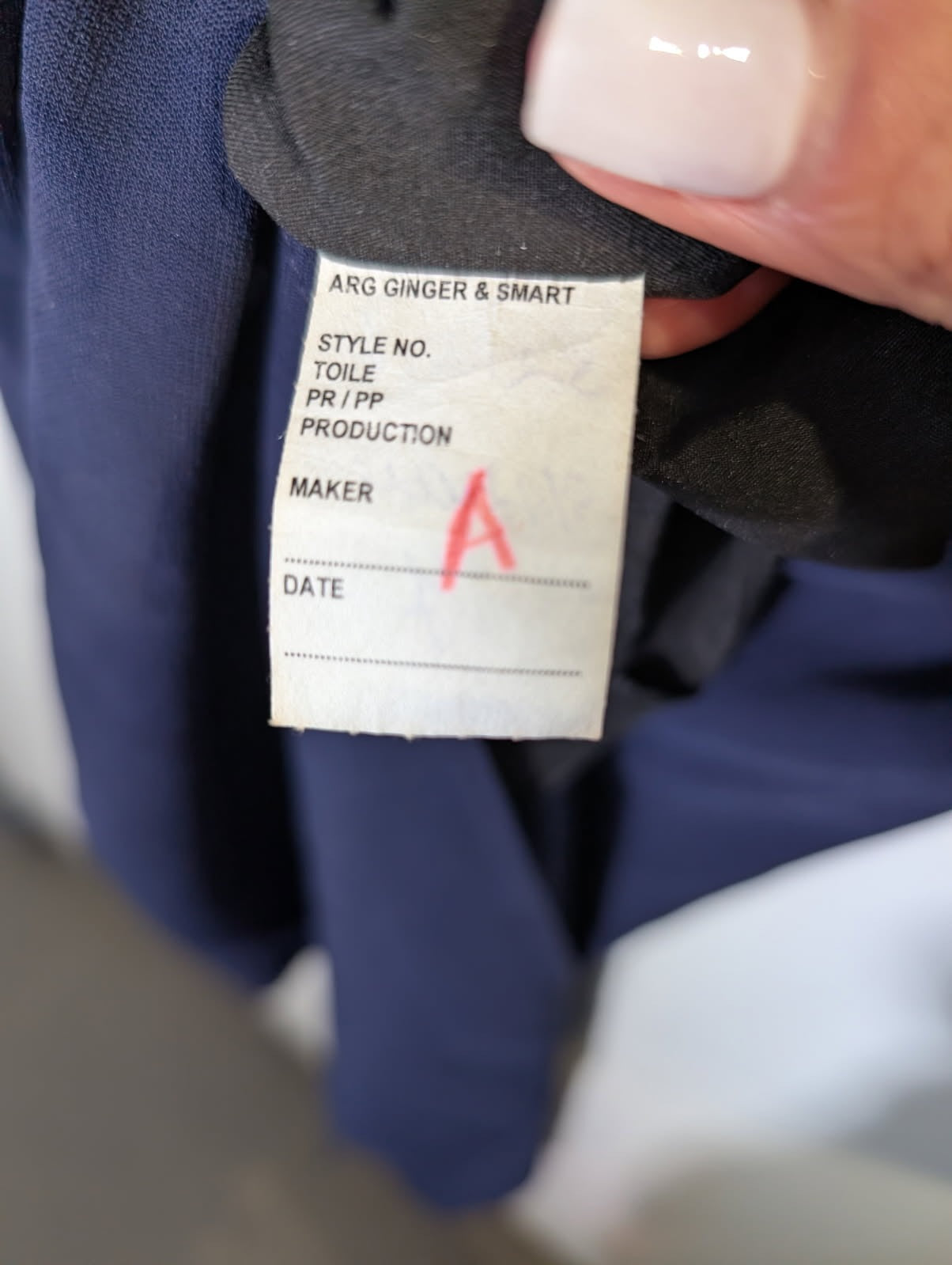 Ginger & Smart Navy Blue Maxi Dress - Elegant V-Neck Cape Detail - Image 3