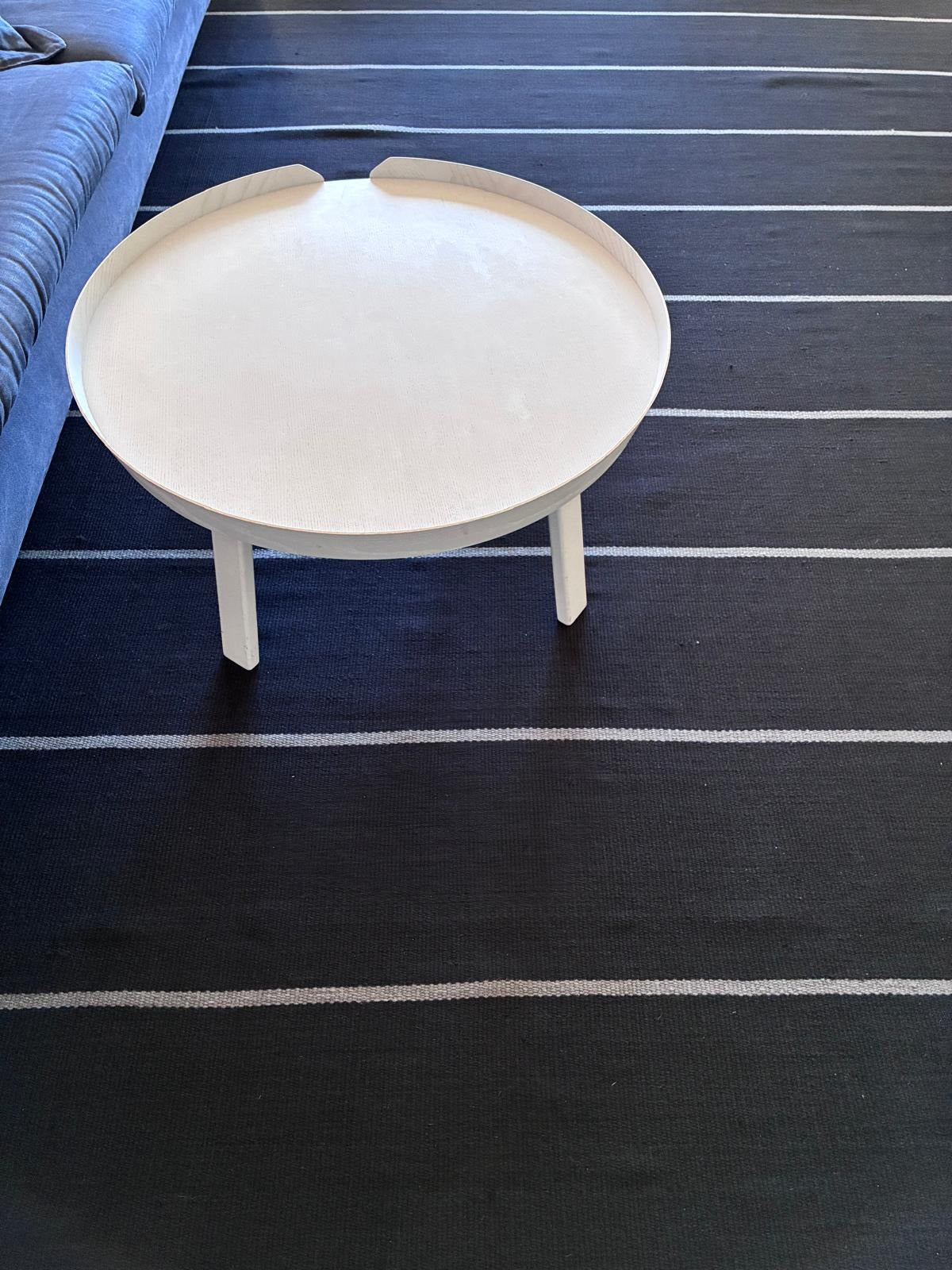 Flatwoven Area Rug Black & Grey Striped 4m x 3m - Image 2