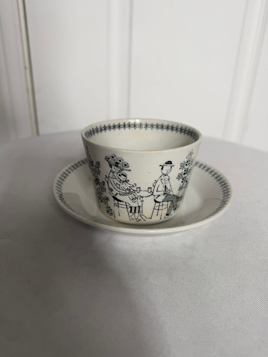 Vintage Arabia Finland Emilia Tea Cup & Saucer Set - 8 Piece Collection - Image 2
