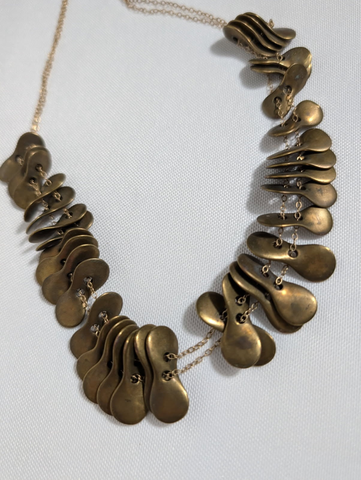 Dinosaur Designs Resin Disc Statement Necklace Bronze - Image 3