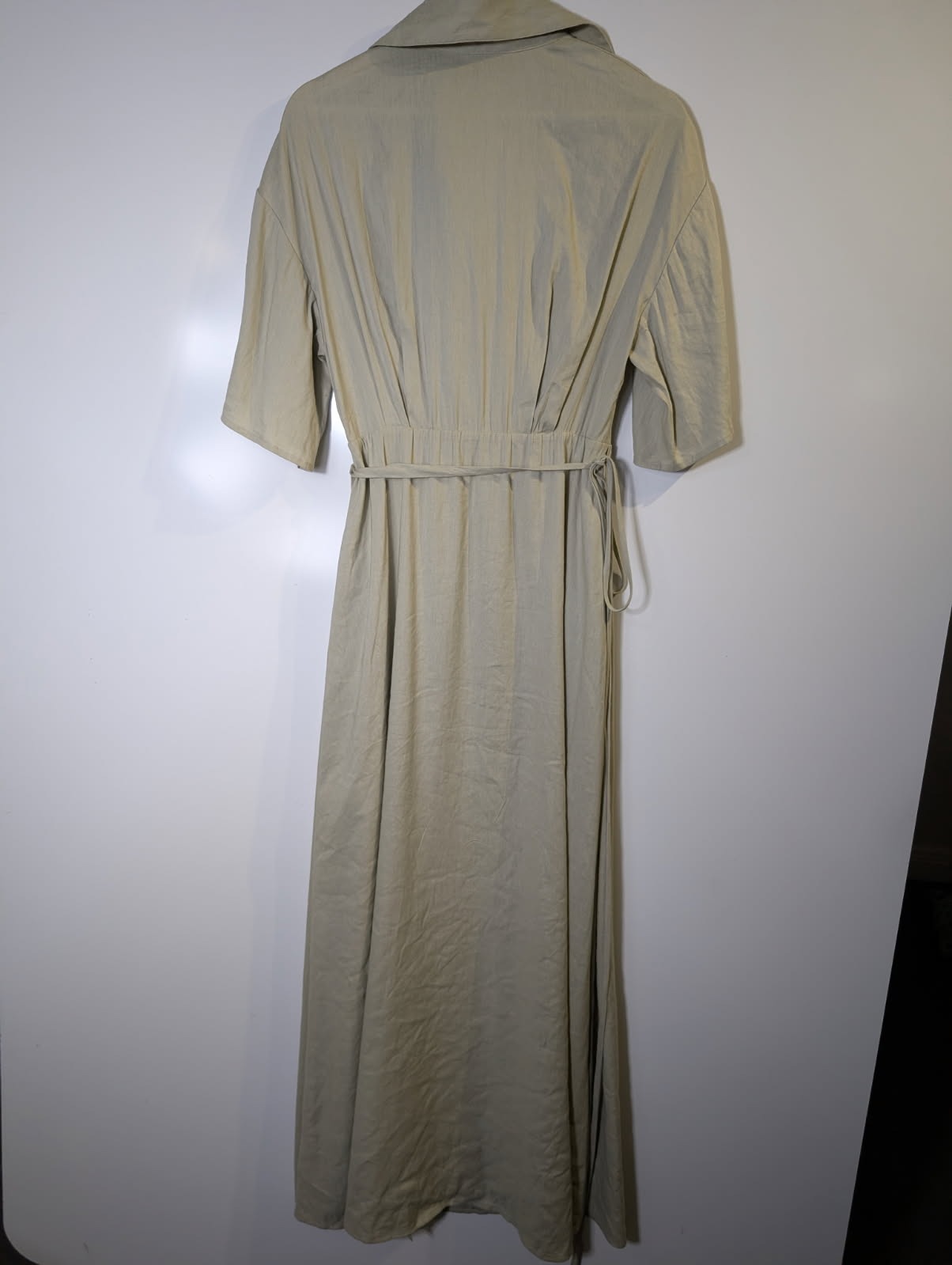Camilla and Marc Wrap Midi Dress Sage Green - Image 3