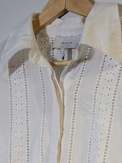 Joslin Studio Broderie Anglaise Button-Down Shirt White Women's AU 6 - Image 2