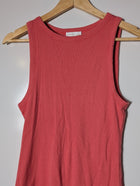 Kookai Ribbed Tank Top Coral Pink Size 2 - Image 3
