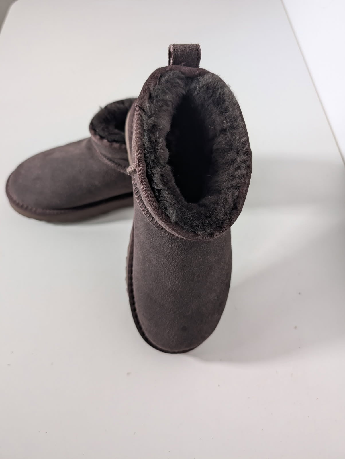Hush Classic Mini Suede Boots - Dark Brown EU 38 - Image 1