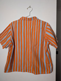 Uniqlo x Marimekko Women's Striped Open Collar Short Sleeve Shirt - Size M - Image 2
