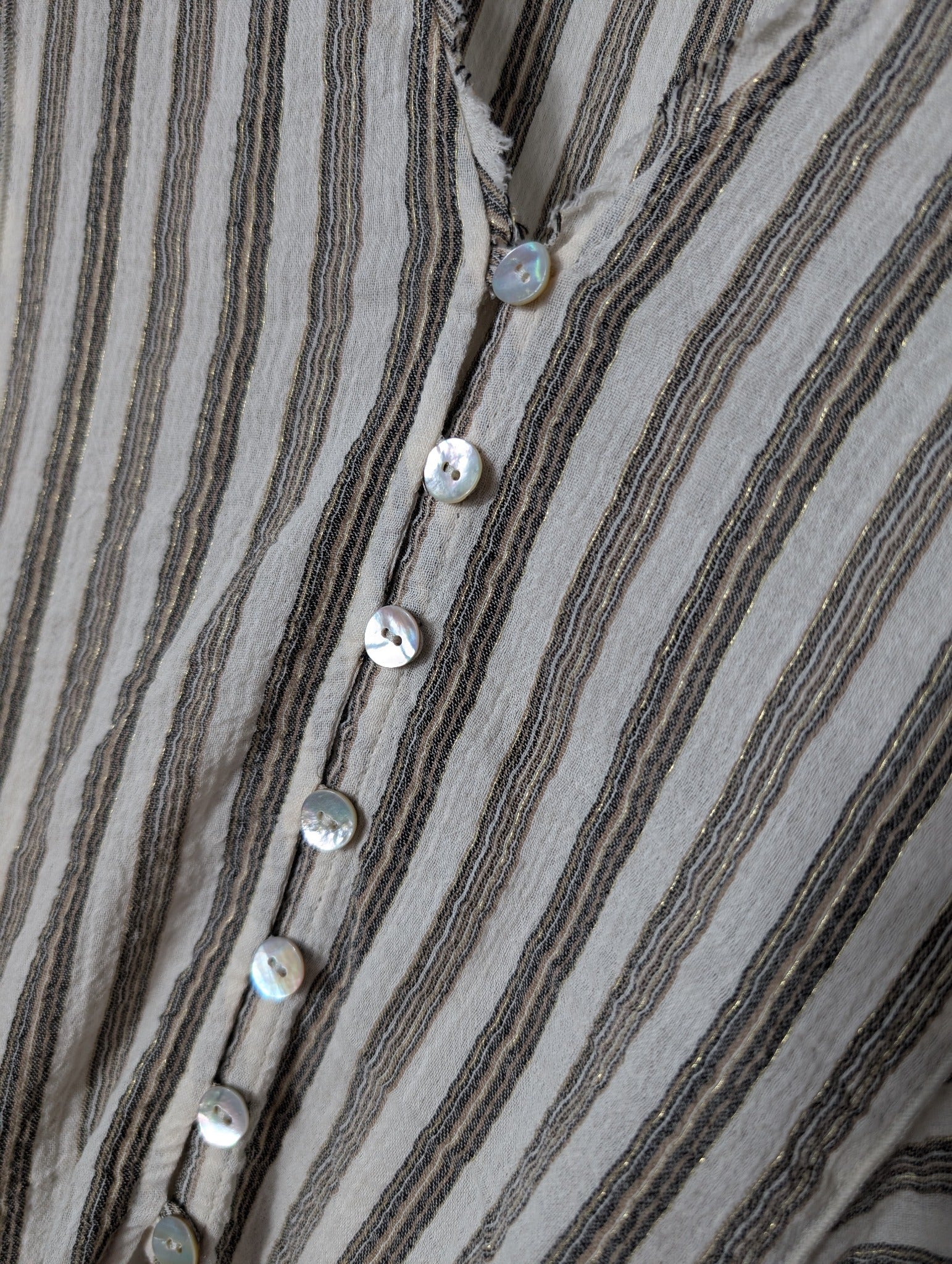 Massimo Dutti Striped Button-Down Blouse Women's XS - Image 2