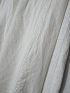 White Linen Midi Skirt with Eyelet Lace Detail EU 46 - Image 2