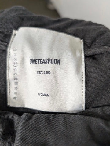 One Teaspoon Pleated Trousers Black With Satin Side Stripe Size 25 - Image 2