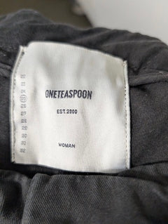 One Teaspoon Pleated Trousers Black With Satin Side Stripe Size 25 - Image 2