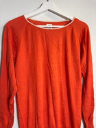 Olivia Graham Silk Cashmere Crewneck Sweater Orange Size S - Image 2