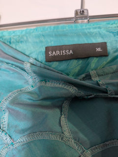 Sarissa Iridescent Teal Shantung Silk Blazer - Women's Size XL - Image 3