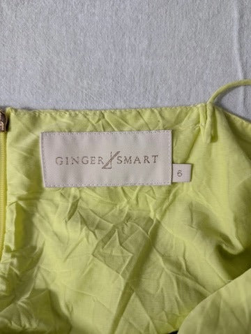 Ginger & Smart Yellow Cotton Silk Tiered Maxi Dress - Size 6 - Image 3