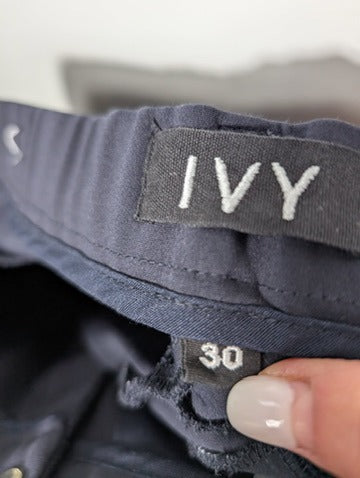 IVY Copenhagen Alice MW Pants Navy Blue Size 30 - Image 3