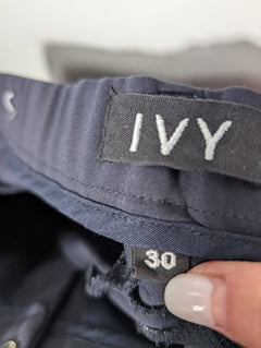 IVY Copenhagen Alice MW Pants Navy Blue Size 30 - Image 3