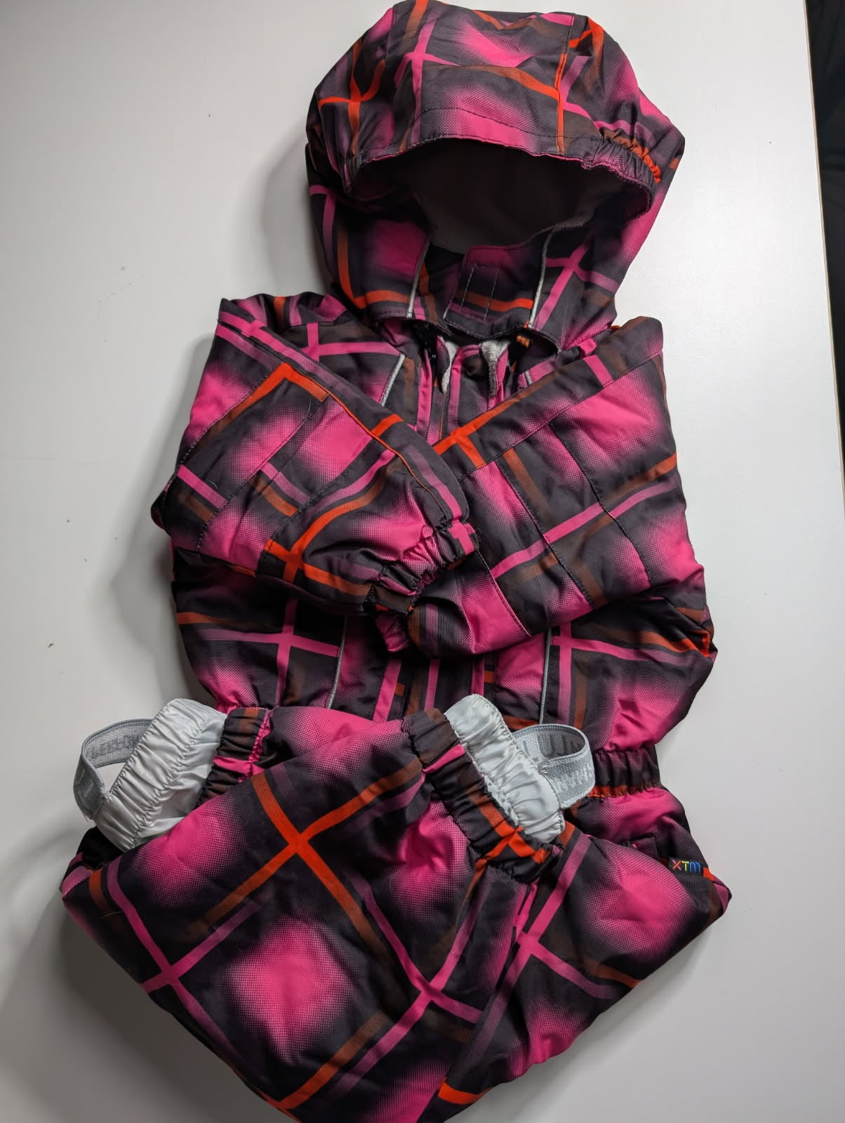 XTM Performance Infant Snow Jacket - Size 1 Pink Plaid - Image 2