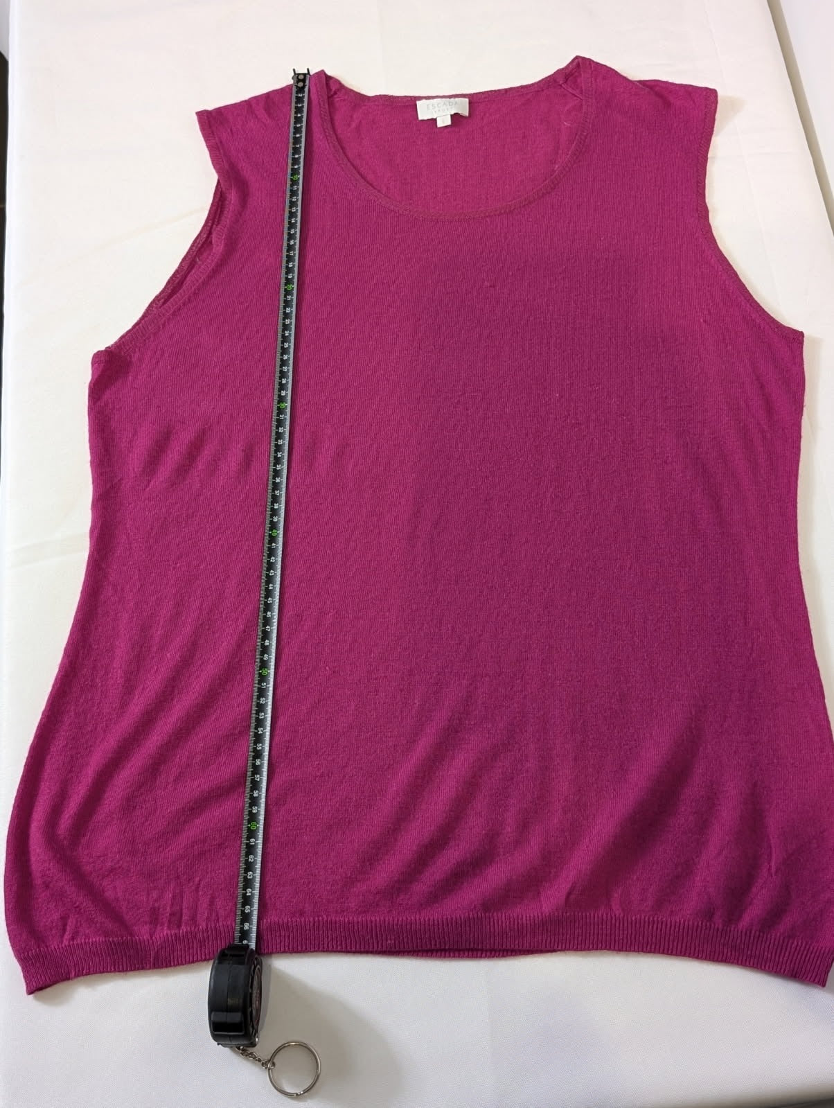 Escada Sport Women's Sleeveless Knit Vest - Magenta Size L - Image 3