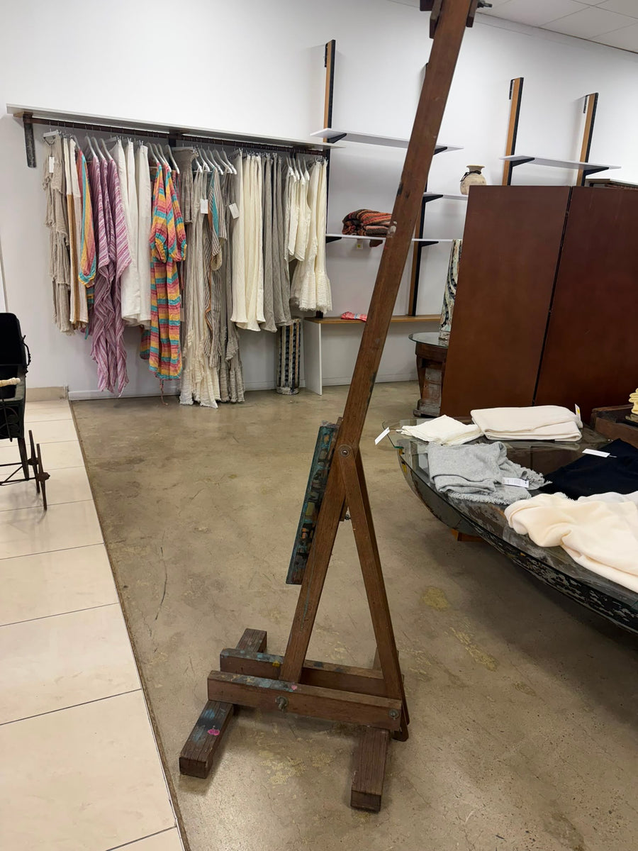 Vintage Wooden H-Frame Studio Easel Adjustable Art Stand - Image 2