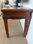 Antique Chinese Elm Wood Altar Console Table Brown - Image 2